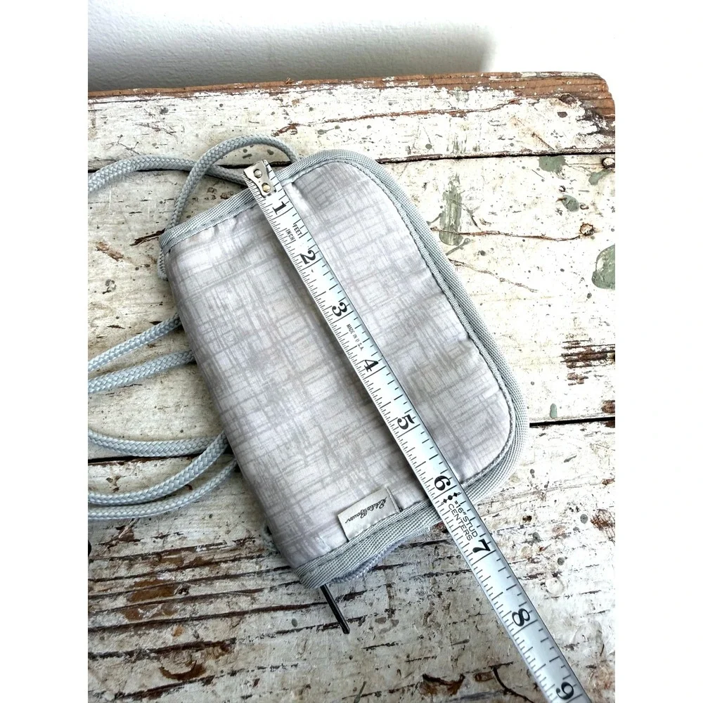 Eddie Bauer Grey Travel Neck Wallet and Pink Butterfly Sleep Mask‎ Set